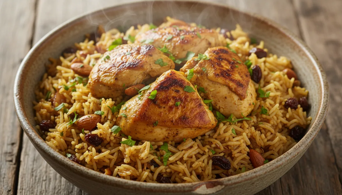 Egyptian Spiced Chicken and Rice Pilaf