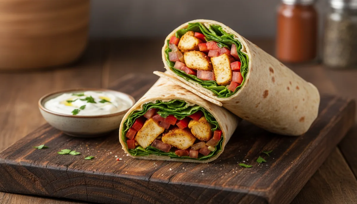 Egyptian Spiced Chicken & Veggie Wraps