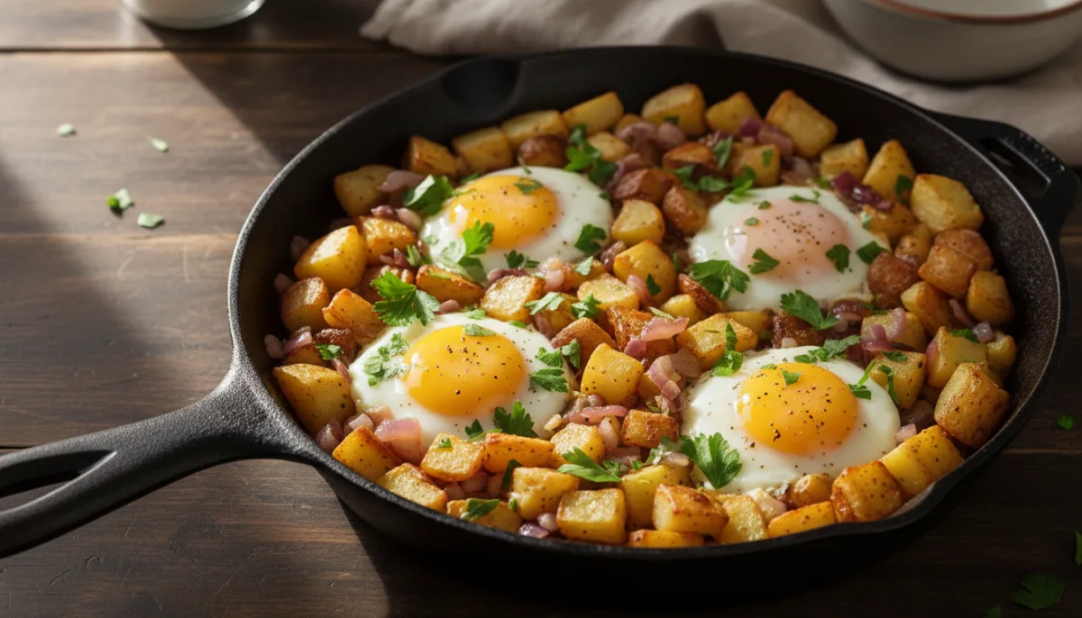 Egyptian Spiced Egg and Potato Hash