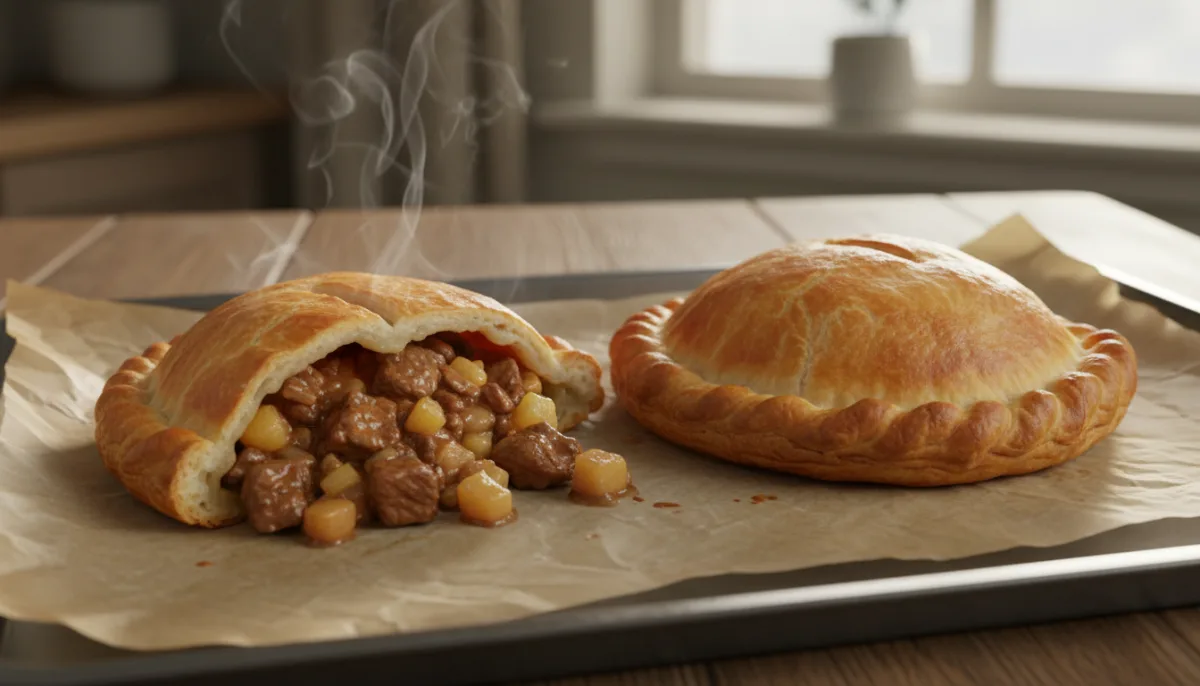 English Cornish Pasty with Swede and Potato