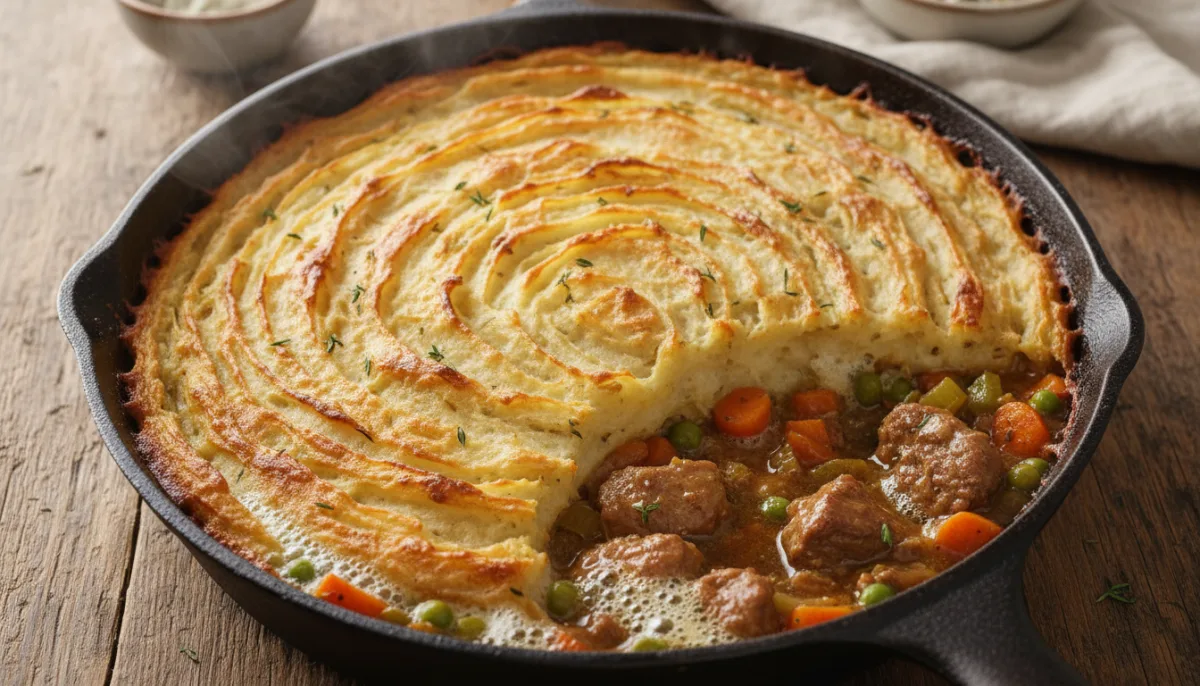 English Shepherd's Pie with Root Vegetable Mash
