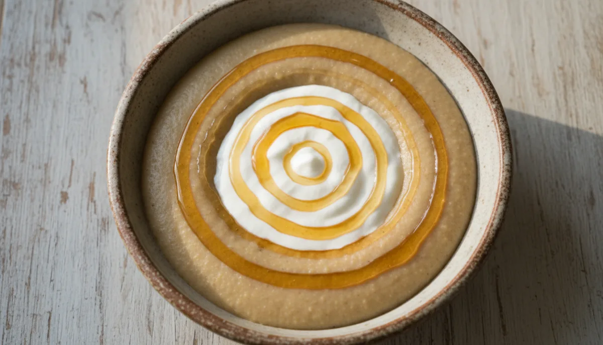 Hearty Eritrean Ga'at with Yogurt and Honey
