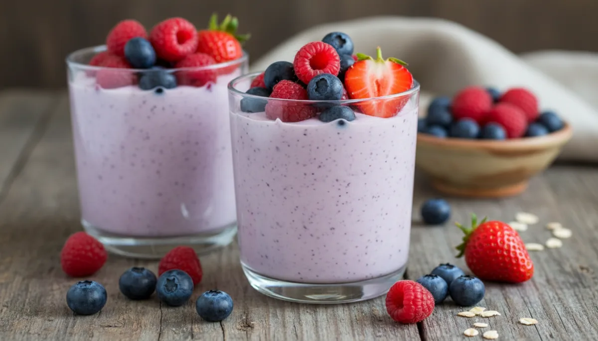 Estonian Kama and Kefir Berry Smoothie