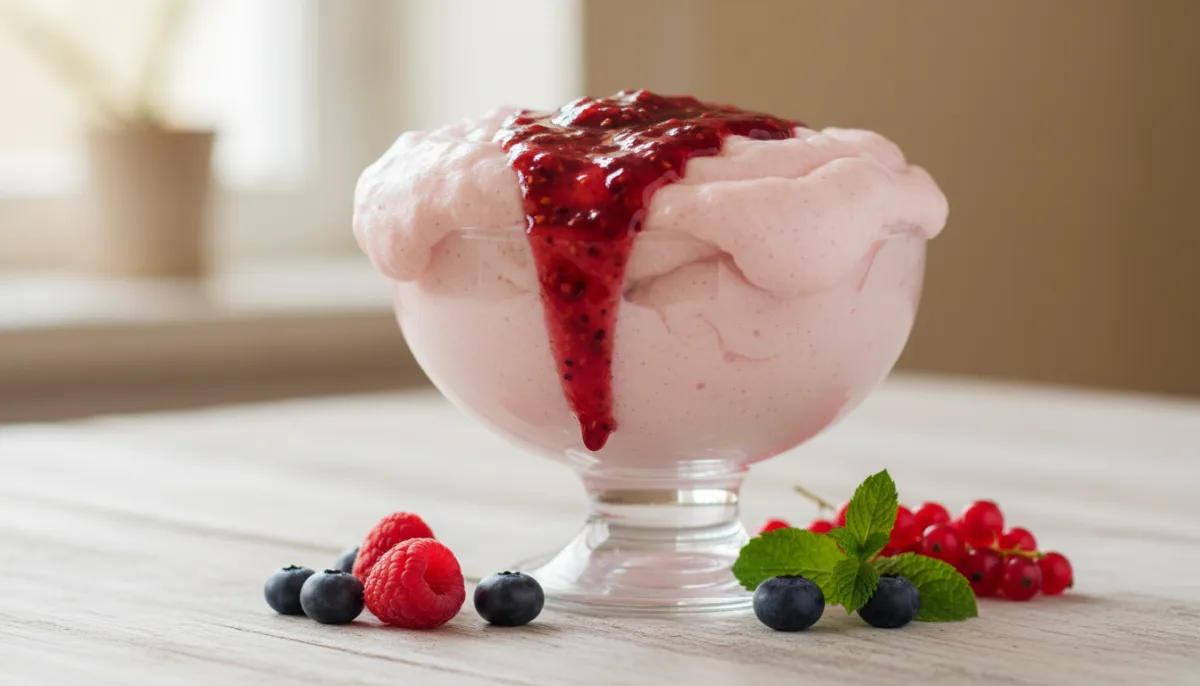 Estonian Mannavaht: Creamy Semolina Porridge with Berry Coulis