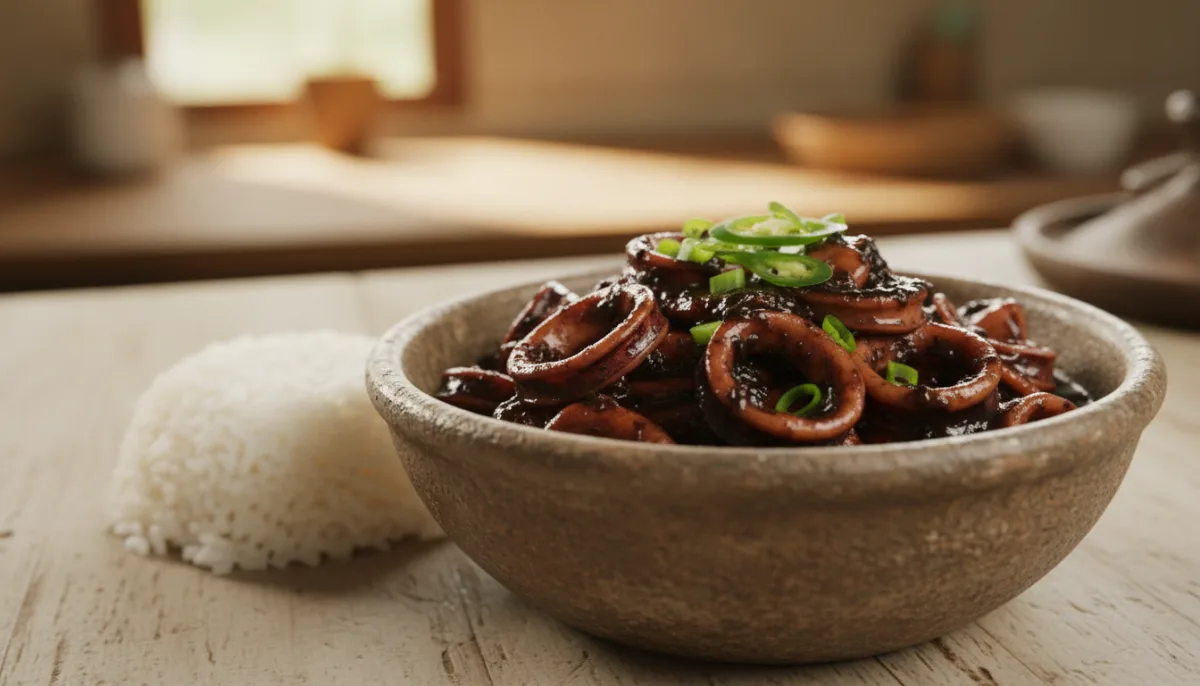 Adobong Pusit Filipino (Kallamar Adobo)