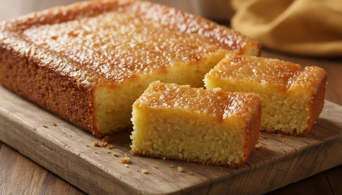 Pastel de Yuca Filipino con Leche de Coco