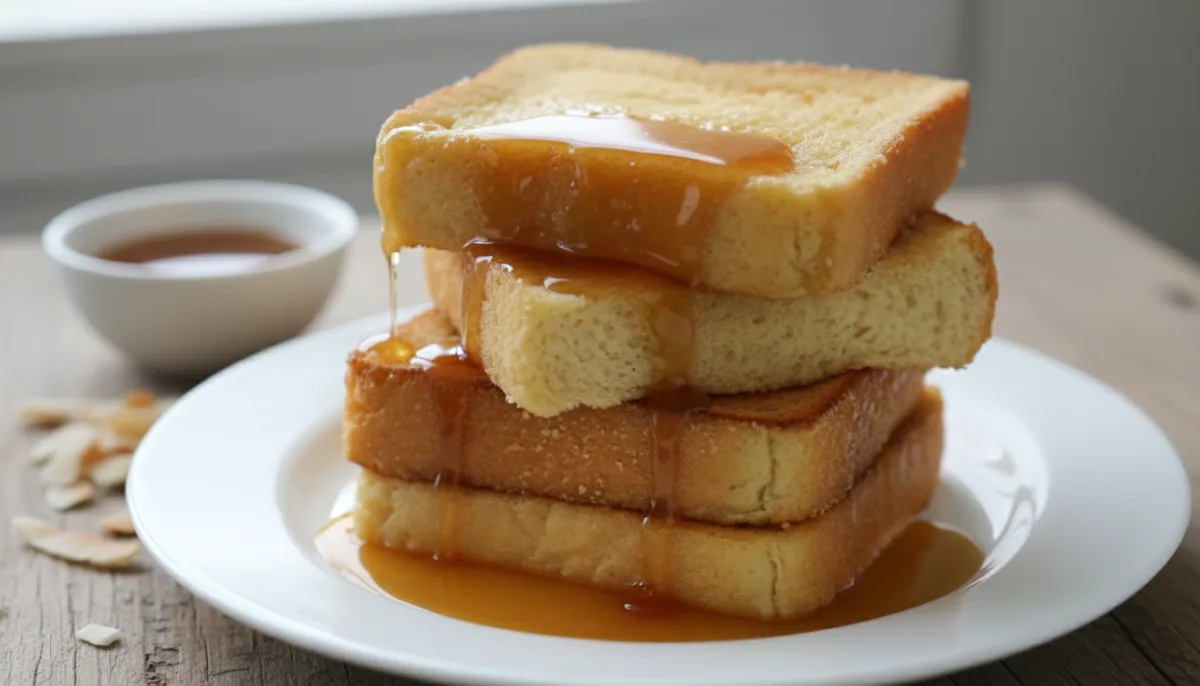 Pandesal French Toast with Tropical Coconut Syrup