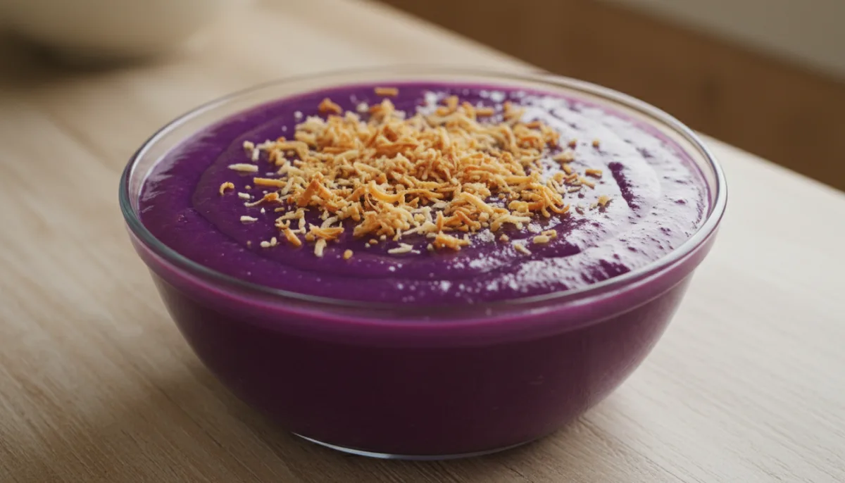 Ube Halaya: Pudín Filipino de Ñame Morado y Leche de Coco