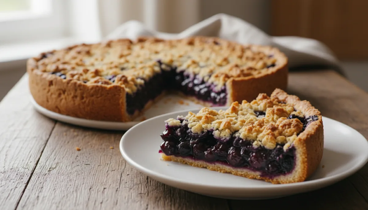 Nordic Blueberry Pie with Toasted Oat Crumble
