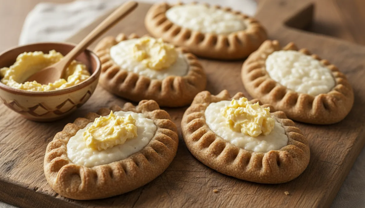 Finnish Karelian Pies with Egg Butter