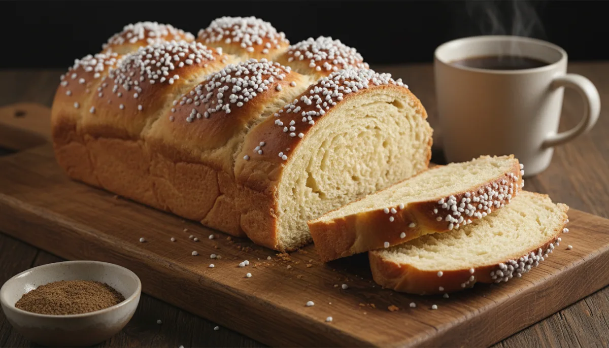 Finnish Pulla: Cardamom-Spiced Sweet Bread with Pearl Sugar