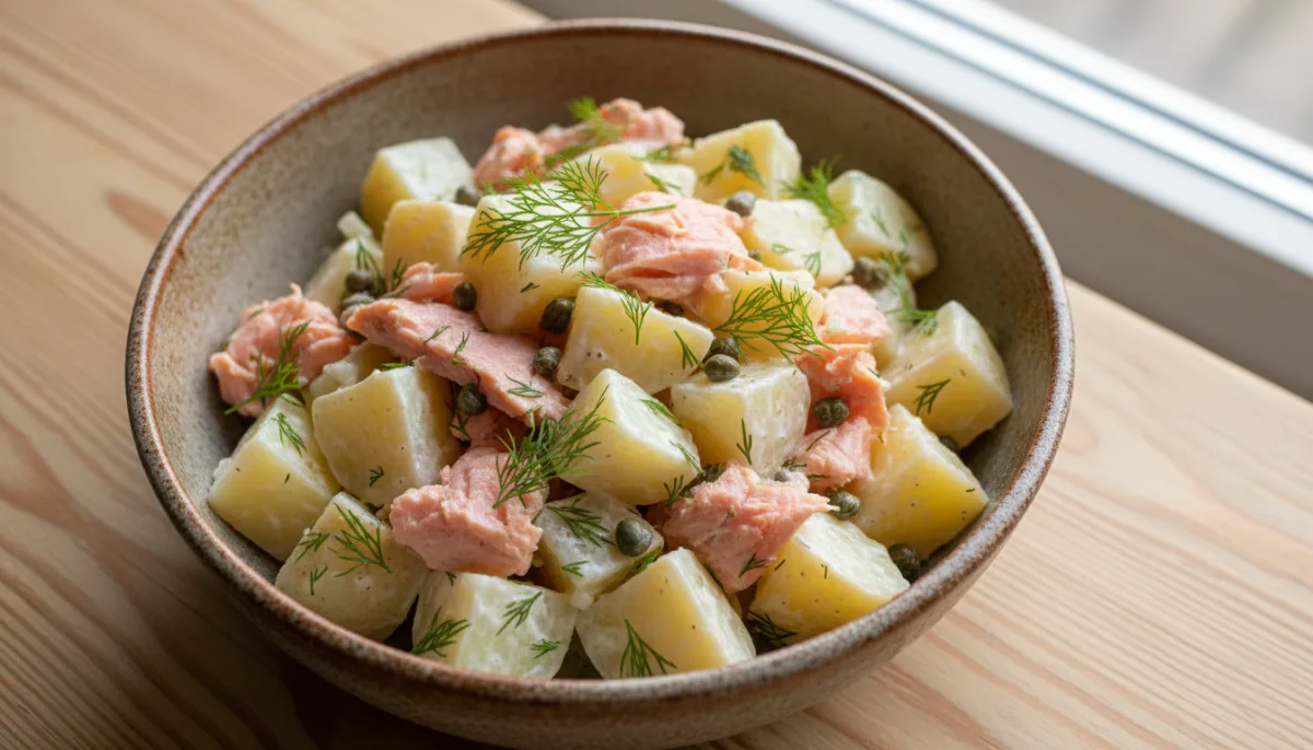 Finnish Smoked Salmon and Potato Salad with Dill and Capers