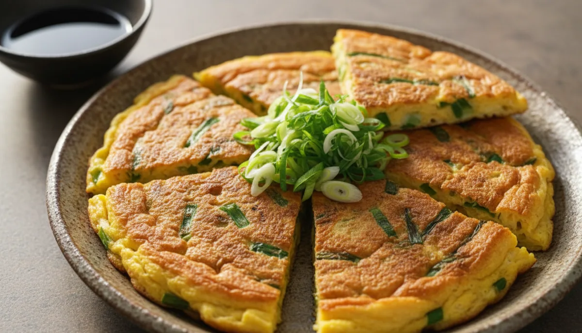 Fluffy Japanese Scallion Egg Pancake
