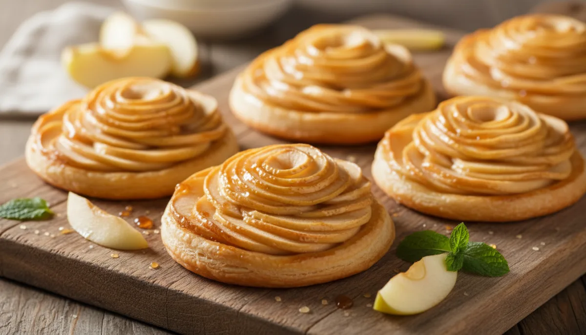 French Apple Tarts with Calvados Glaze