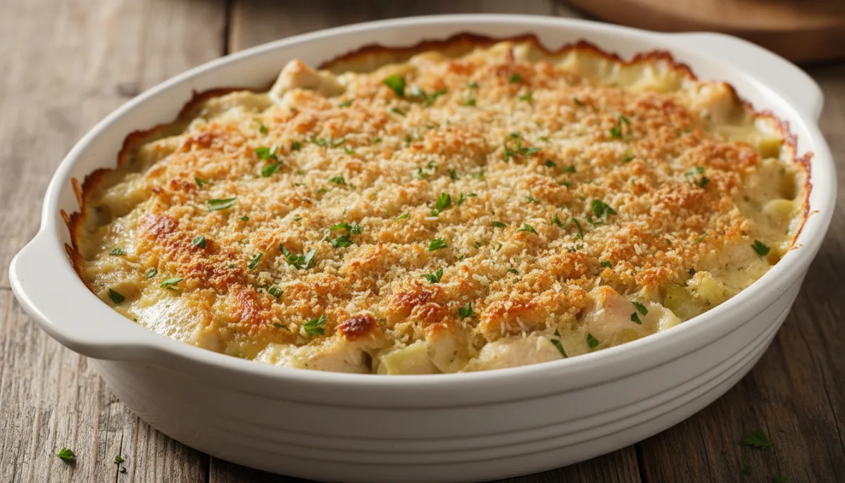French Chicken and Leek Gratin