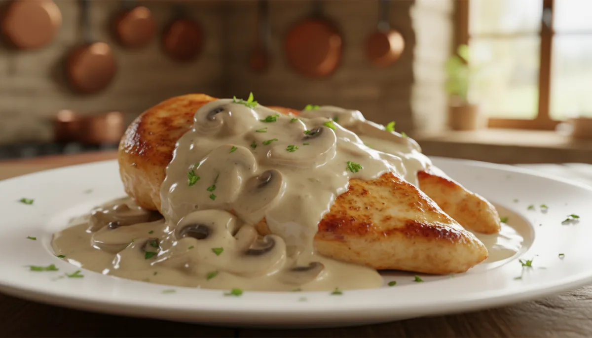 French Chicken with Creamy Mushroom Sauce
