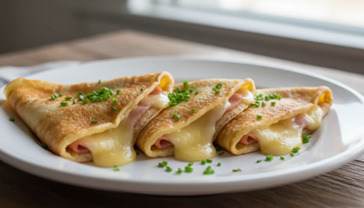 French Ham and Cheese Crepes