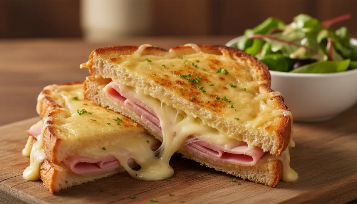 Croque Monsieur Français au Jambon et Fromage
