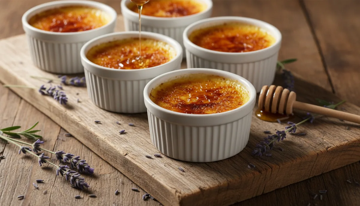 French Lavender Honey Crème Brûlée