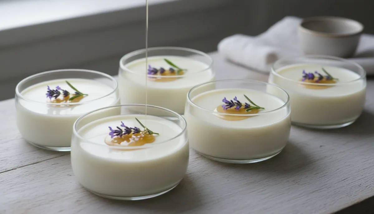 French Lavender Honey Panna Cotta