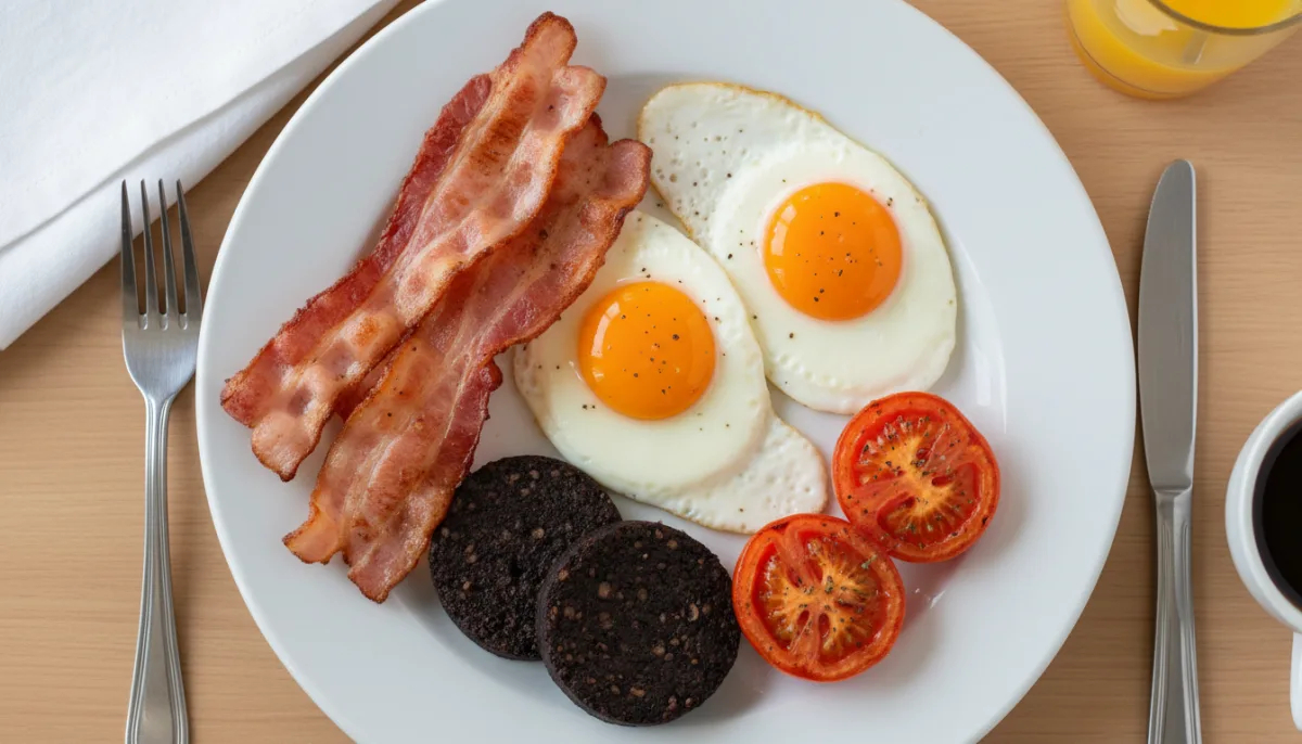 The Ultimate Full English Breakfast: Black Pudding & Grilled Tomatoes