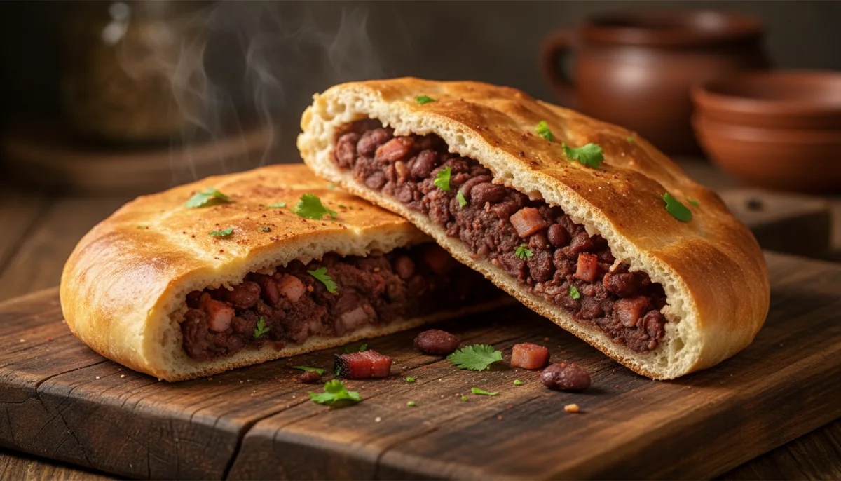Georgian Lobiani: Bean-Filled Bread with Smoked Ham