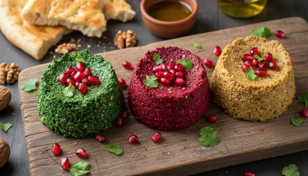 Georgian Pkhali Assortment: Savory Vegetable and Walnut Pâtés