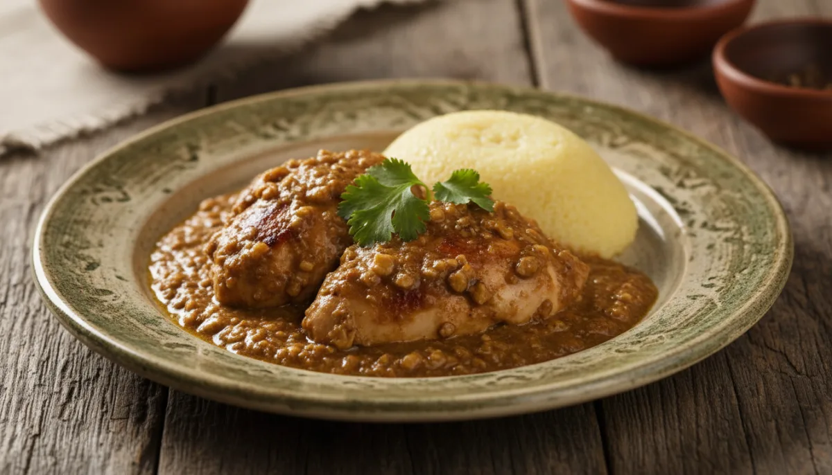 Georgian Satsivi: Chicken in Walnut Sauce with Ghomi