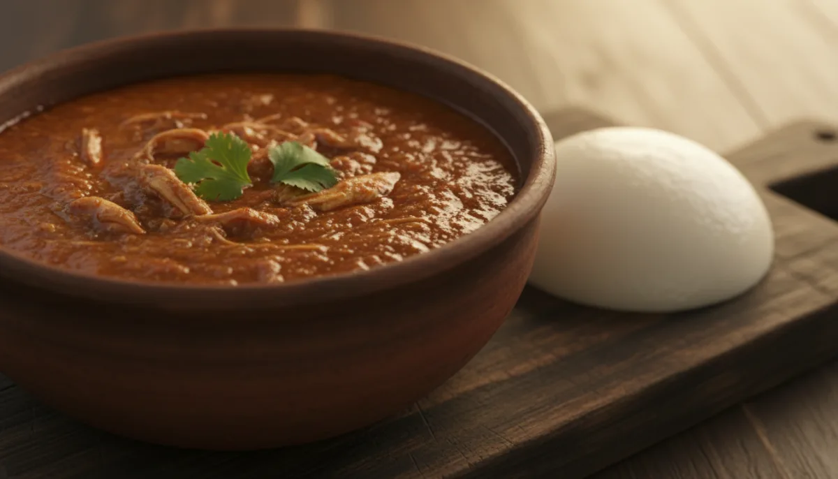 Ghanaian Groundnut Soup with Fufu