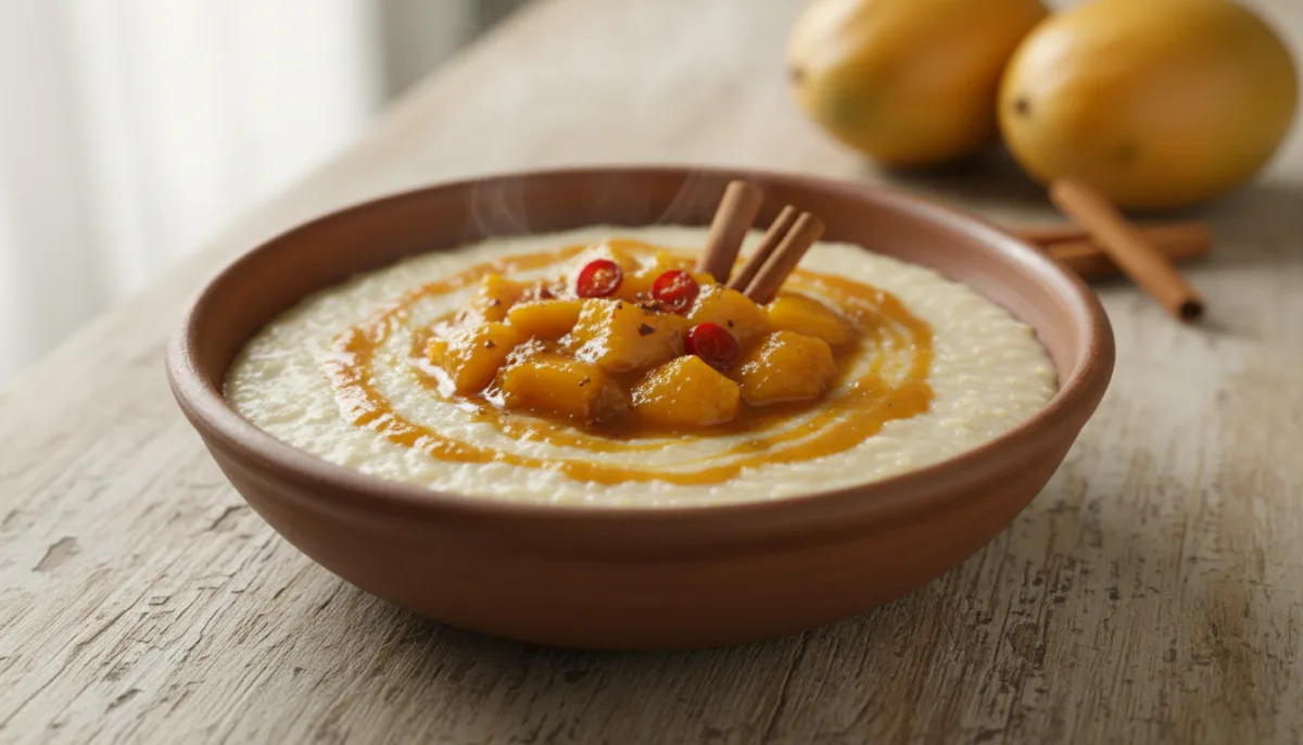 Qull Mel me Komposto Mangoje të Erëzuar, sipas Recetës Ganeze