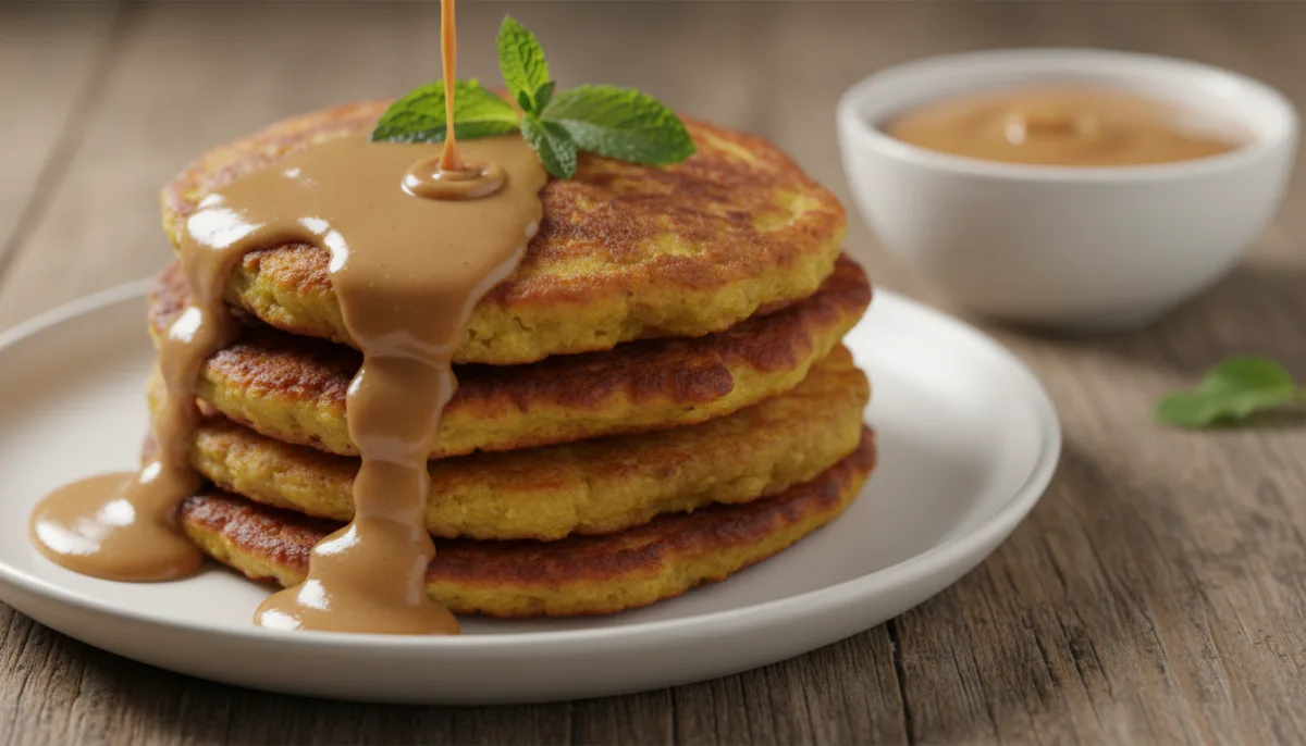 Sweet Plantain Fritters with Spiced Peanut Sauce