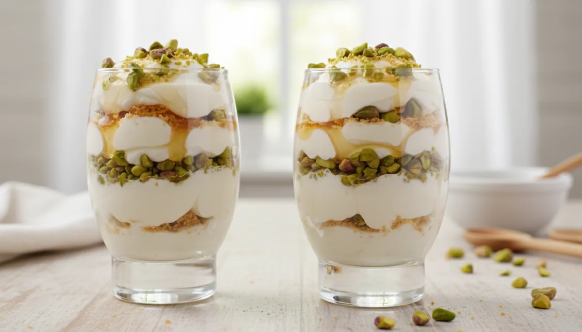 Greek Honey Yogurt Parfaits with Pistachios