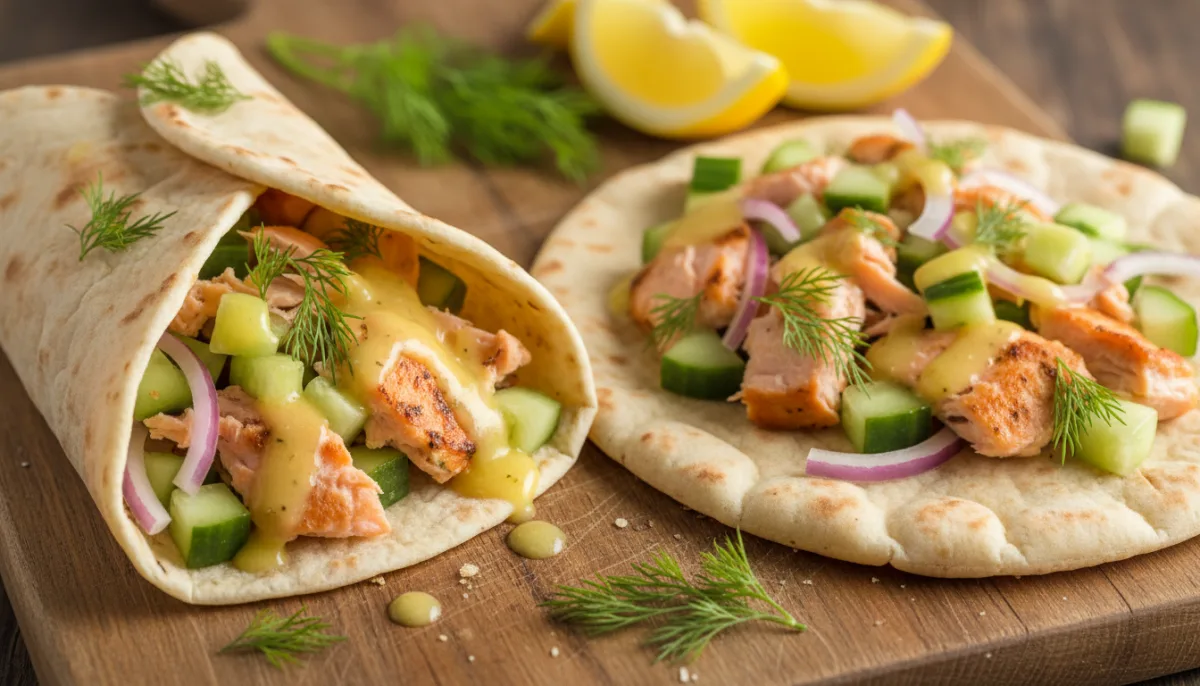 Wraps de Saumon Grec au Citron et à l'Aneth