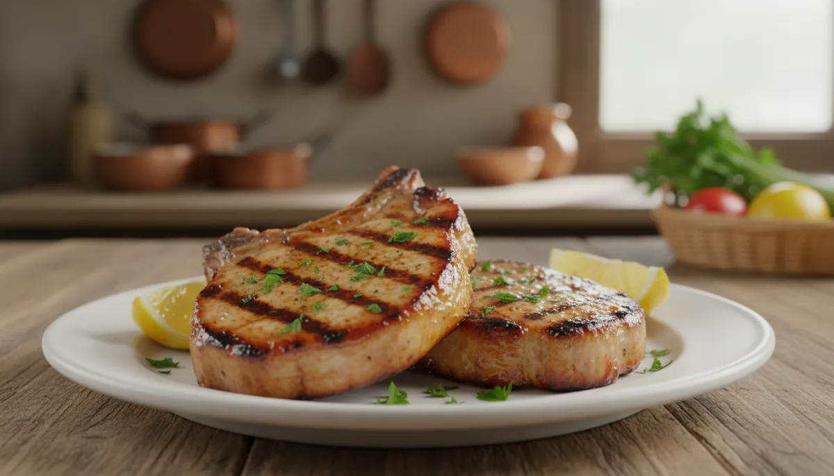 Greek Lemon Herb Pork Chops