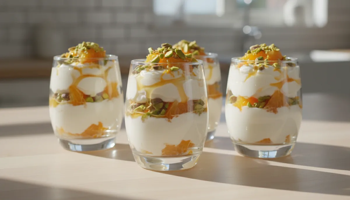 Greek Orange and Honey Yogurt Parfaits