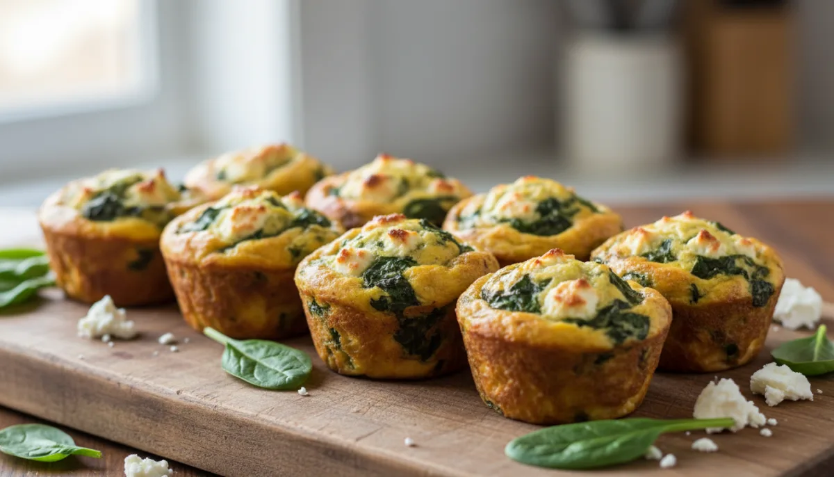 Greek Spinach and Feta Egg Muffins