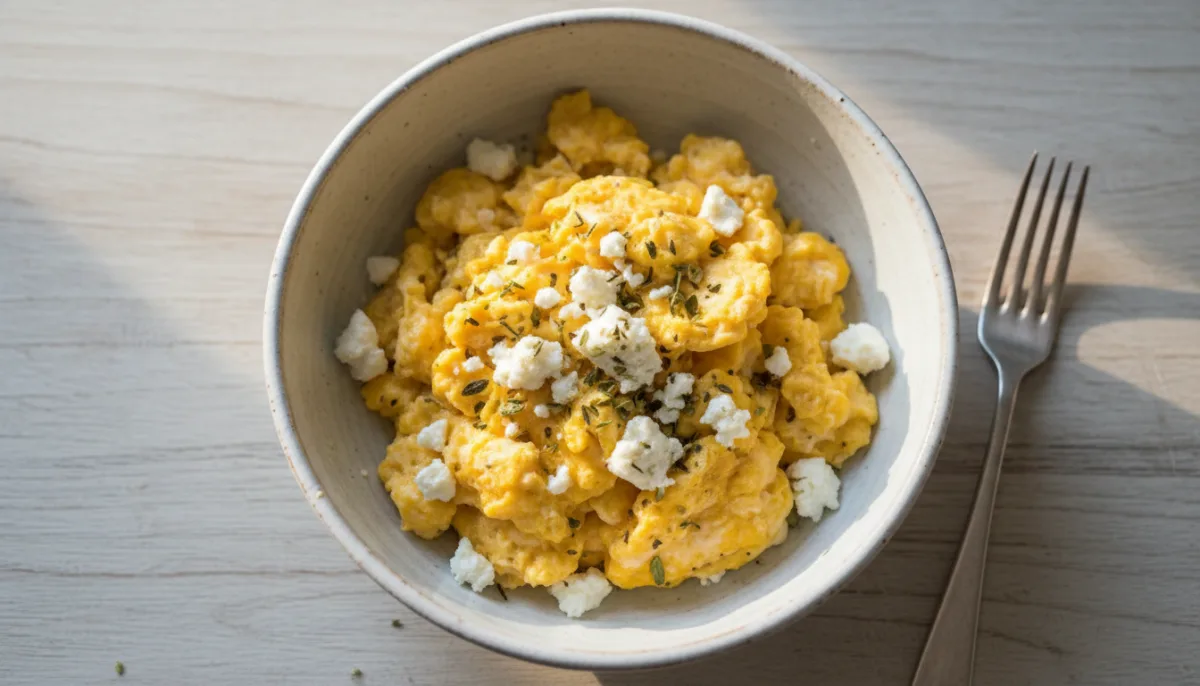 Greek Yogurt and Feta Scramble