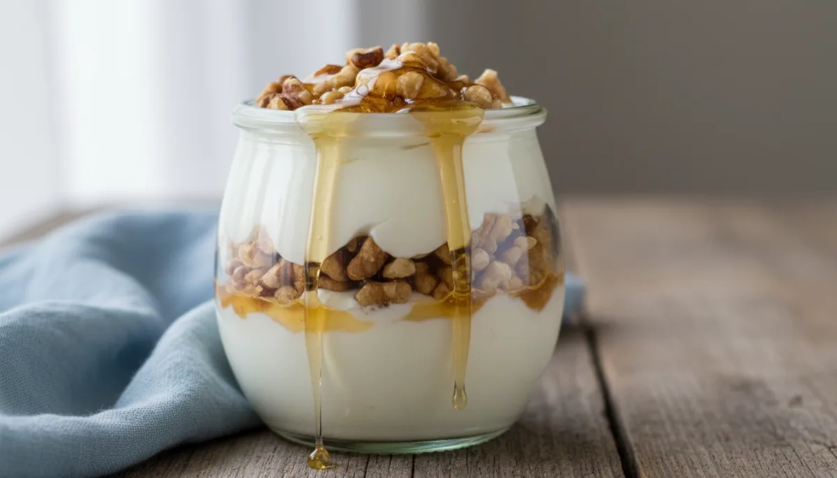 Greek Yogurt Honey Parfaits with Toasted Walnuts