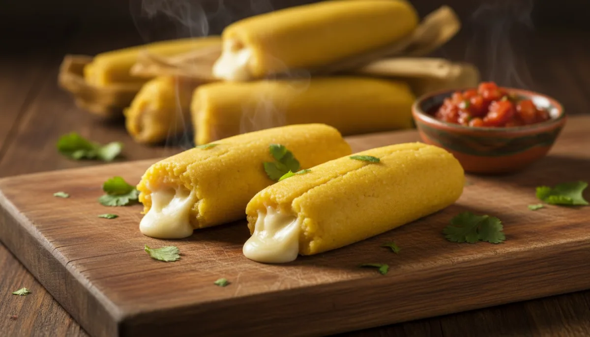 Tamale Misri dhe Djathi Guatemalase (Tamalitos de Elote con Queso)