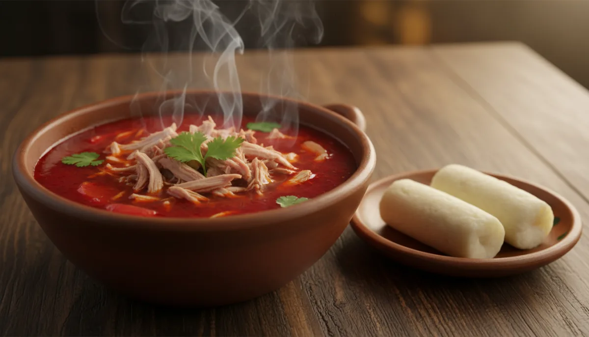 Authentisches Guatemaltekisches Kak'ik: Würzige Truthahnsuppe mit Tamalitos