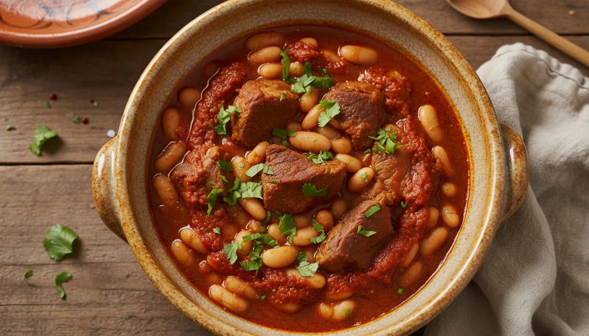 Hearty Algerian Loubia with Lamb and Harissa