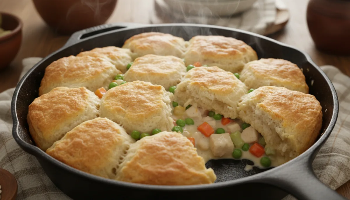 Hearty Chicken and Biscuit Pot Pie