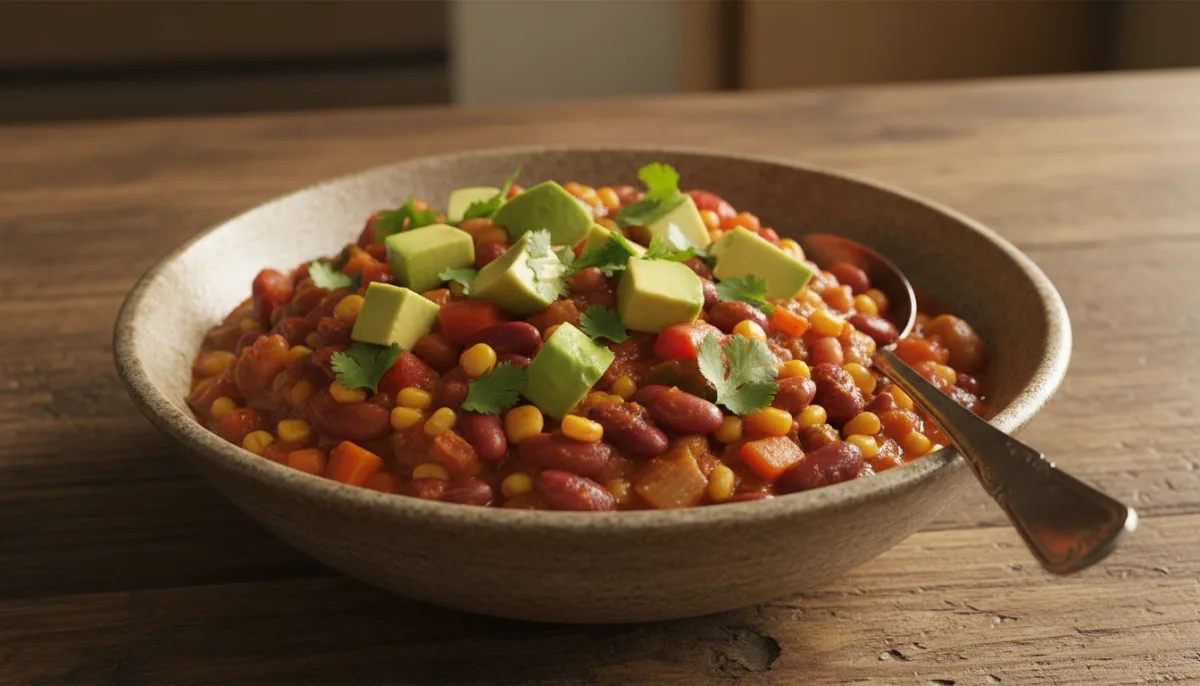 Nourishing Kenyan Githeri with Fresh Avocado