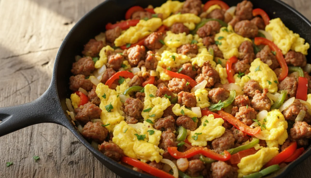Hearty Sausage and Pepper Breakfast Skillet