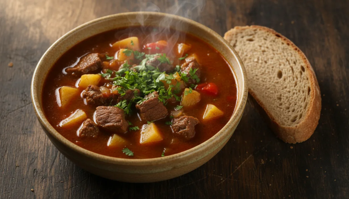 Authentic Slovak Beef and Potato Goulash Soup (Gulášová Polievka)