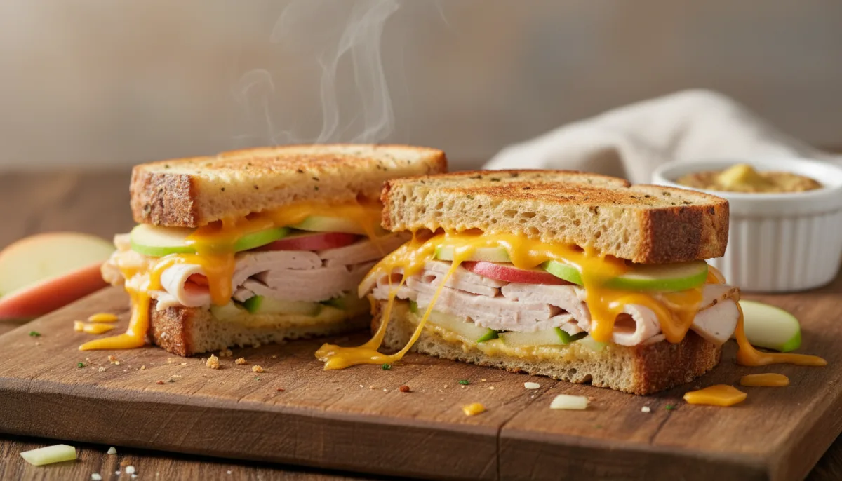 Hearty Turkey and Apple Cheddar Melts