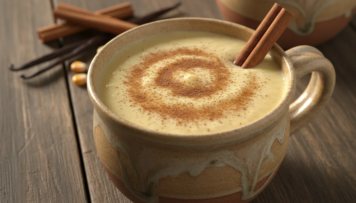 Honduran Atol de Elote (Sweet Corn Drink) with Cinnamon and Vanilla
