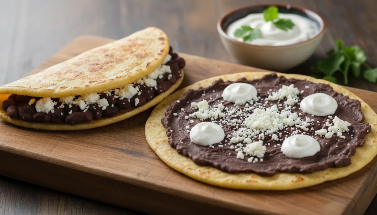 Honduran Baleadas Sencillas: Thick Flour Tortillas with Beans, Cheese, and Cream
