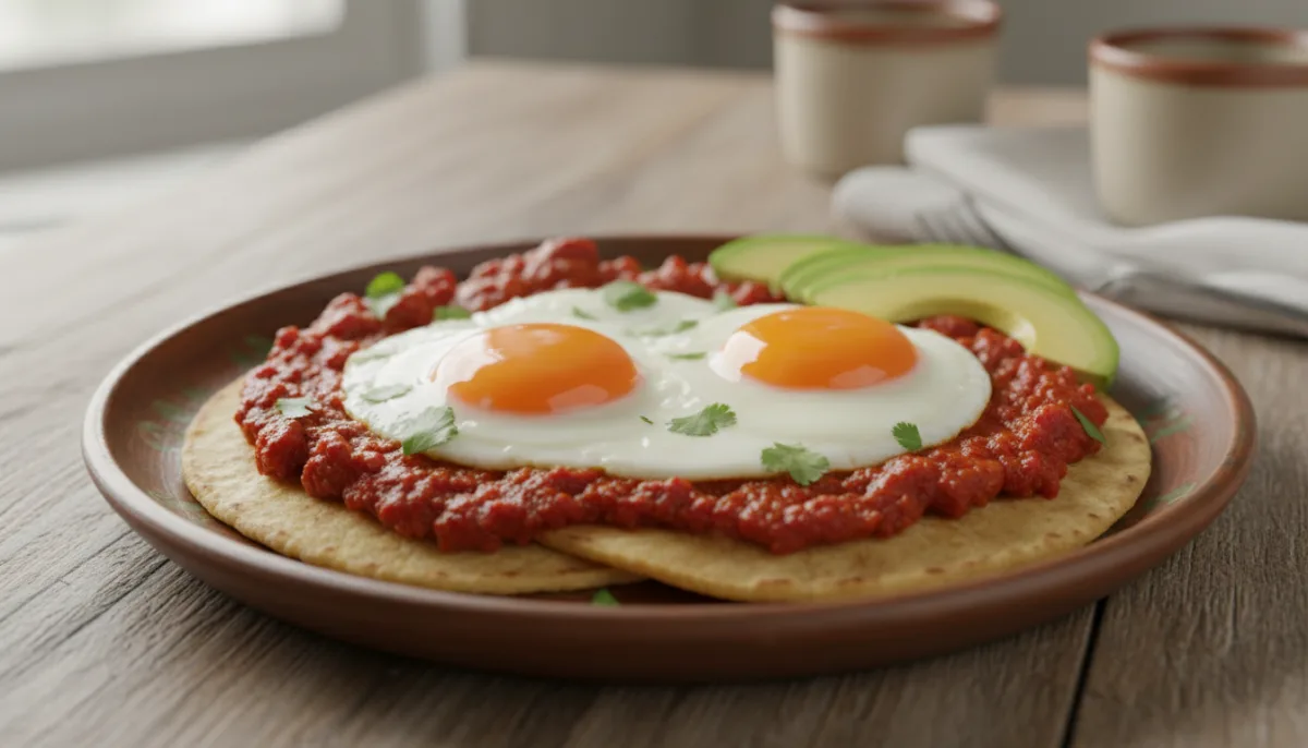 Honduran Huevos Rancheros with Chorizo and Avocado