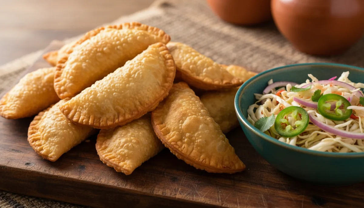 Ονδουριανά Pastelitos de Pollo με Πικάντικη Λαχανοσαλάτα
